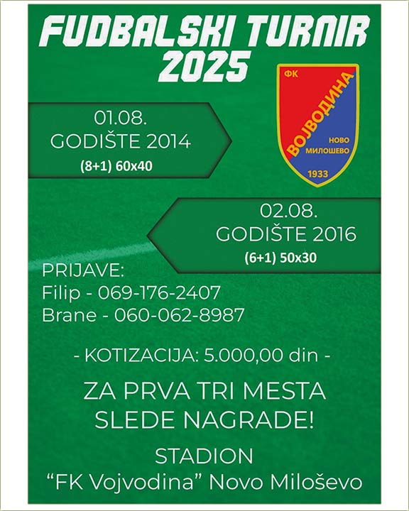 Fuzbalski turnir za junijore !!!