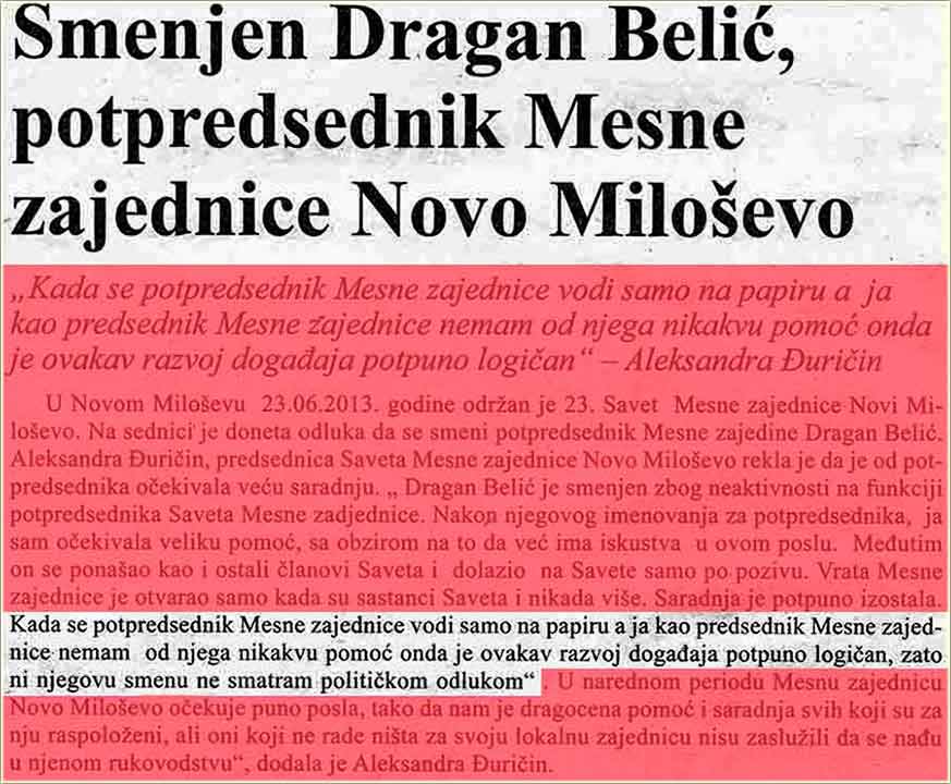 A što je smenjen, Dragan Belić IV ?!?