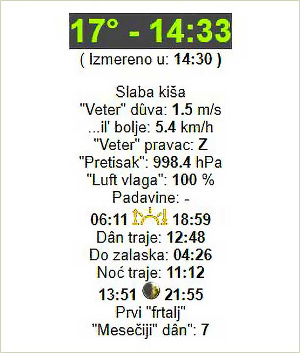 Sas priko 40-st, odJedared na 17-jst °C !?!