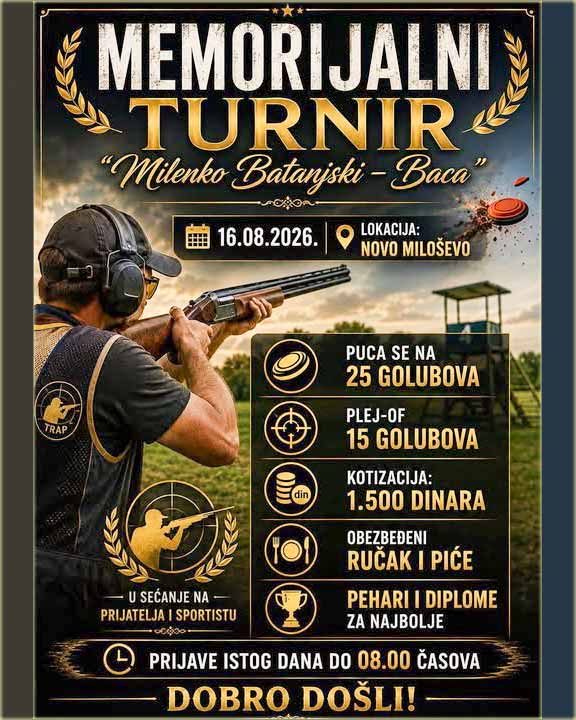 Memorijalni turnir - Milenko Batanjski Baca !!!